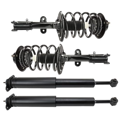 Image of TRQ Front and Rear Complete Strut Assembly & Shock Absorber Kit Complete Strut & Coil Spring Assembly Compatible with 2004-2008 Chrysler Pacifica