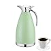 OnePine 2L/68oz Jarra Térmica Acero Inoxidable Doble Pared Aislado al vacío Cafetera, Zumo/Leche/té Jarra Termo, Agua Caliente y Agua Fría para (Verde)