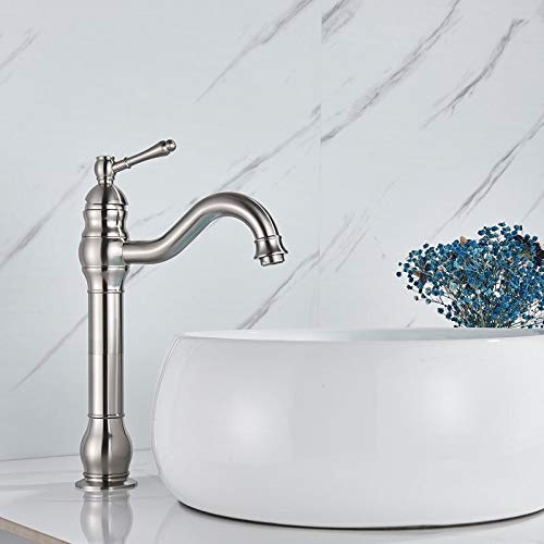 Mitigeur court en laiton finition nickel pour rénovation d'eau