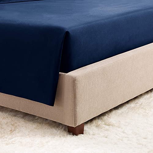 Arlinen FITTEDSHEETS_12IN_46 Three Quarter Fitted Sheet Navy Blue - Fitted Bottom Sheets - 12 Inch Deep Pocket - Super Soft Cotton Bedsheets -1 Fitted Sheet Only thumb #4
