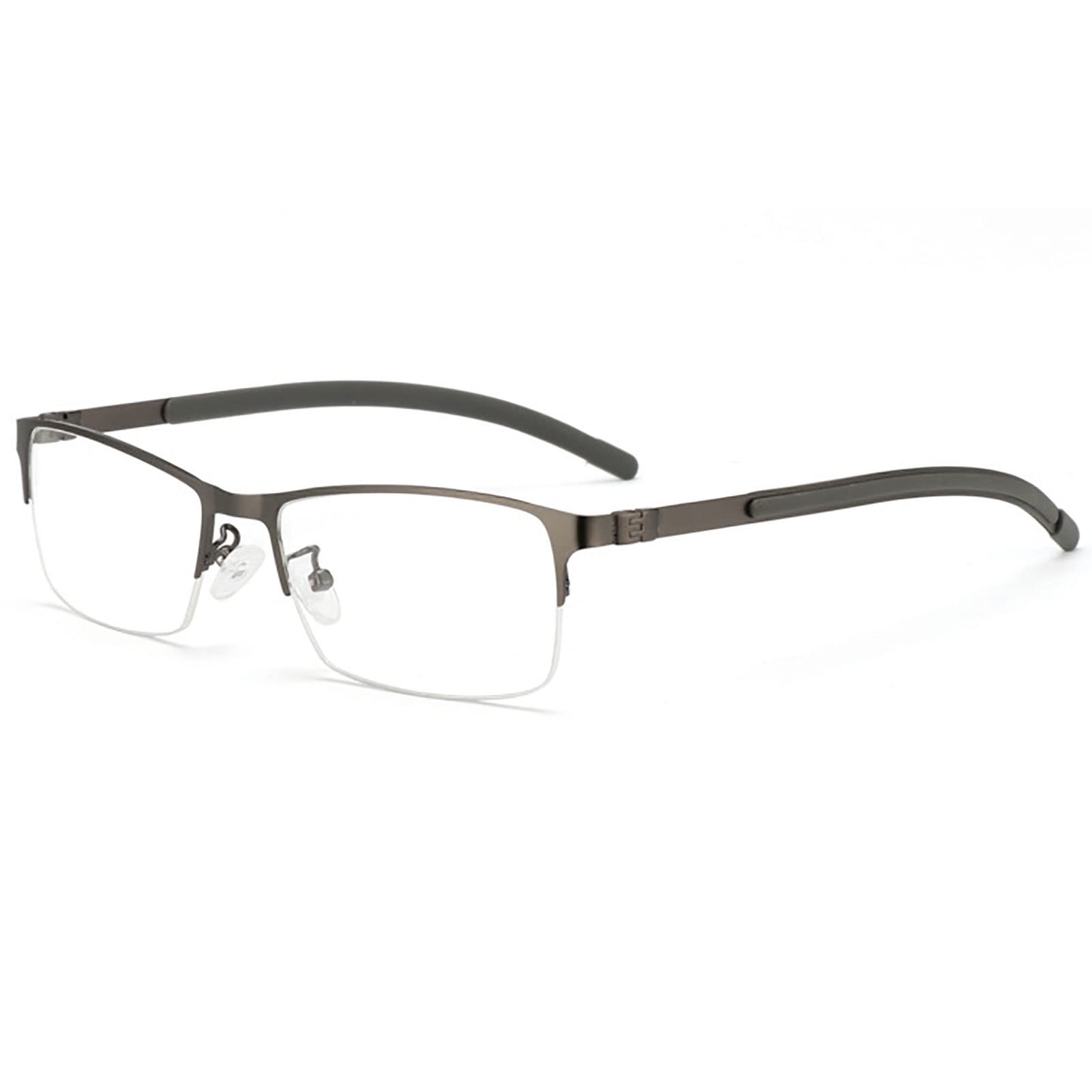 Bafafa Men's Grey Reading Glasses Readers Eyeglasses,Hd Resin Lenses Photochromic Uv Protection, Anti Glare Scratch Reader Wo (Color : Gray, Size : +1.25)