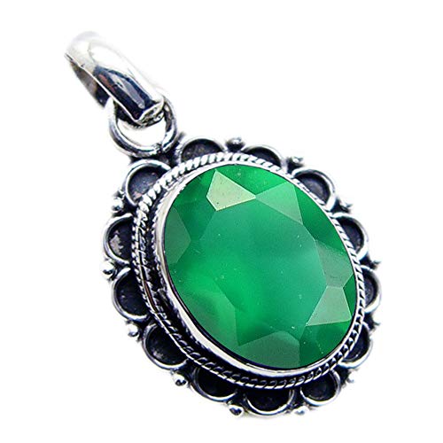 Onyx vert naturel bague argent 925, l'idée cadeau d'anniversaire idéale pour fille et femme