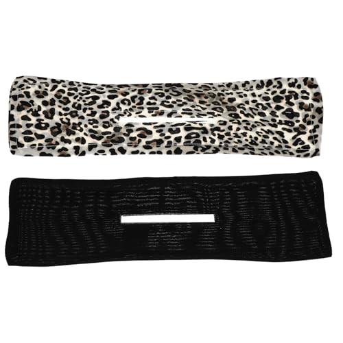 Cabilock Diadema Para Hacer Moños Lazo Retorcido 2 Piezas Tamaño Mediano Accesorio De Alambre De Hierro Para Mujer Fiesta y Concurso Color Negro y Estampado De Leopardo