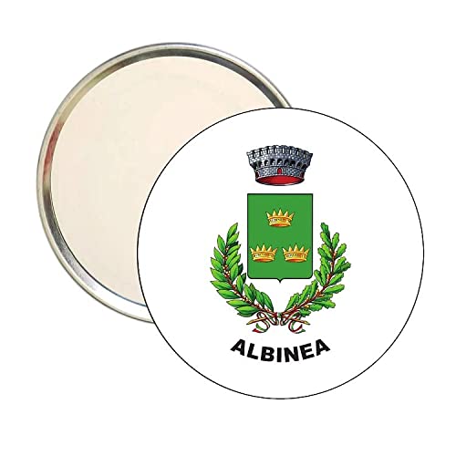 ROUND MIRROR. ARMORIAL EMBLEM ALBINEA REGGIO  EMILIA  ITALY