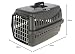 Kerbl Pet Transportbox Expedion ECO, 58x38x38cm, schwarz, für Tiere bis 11kg, recycelter Kunststoff, Katzen und kleine Hunde, Tiertransport