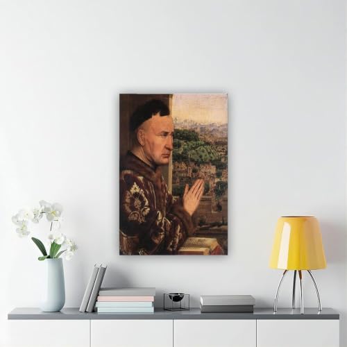 Impression sur toile The Virgin Jan Van Eyck tableau 50x75 cm - 6
