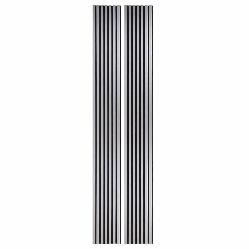 DECOON - Lote de 2 paneles listones de madera, 250 x 30 x 1,9 cm, aluminio/fieltro, negro, 1,5 m²