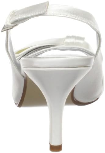 Dyeables Women's Faye Open-Toe Pump,White Satin,8 B US | Image 2