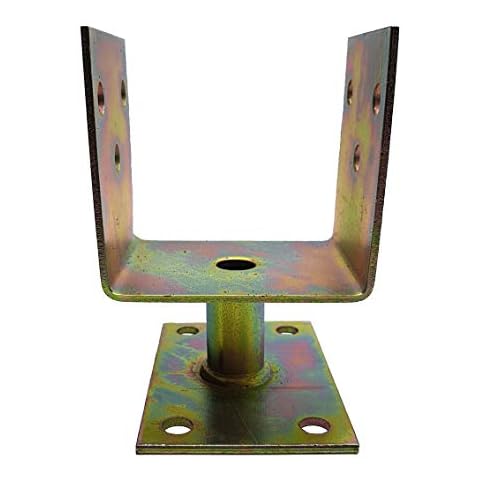 KFZ Connecting Brackets,Post Holder Post Anchor Post Support Post Base,Saddle Holders for Wood Timer,Wood Structural Connectors,MU-FI (100x100x85mm) Cover
