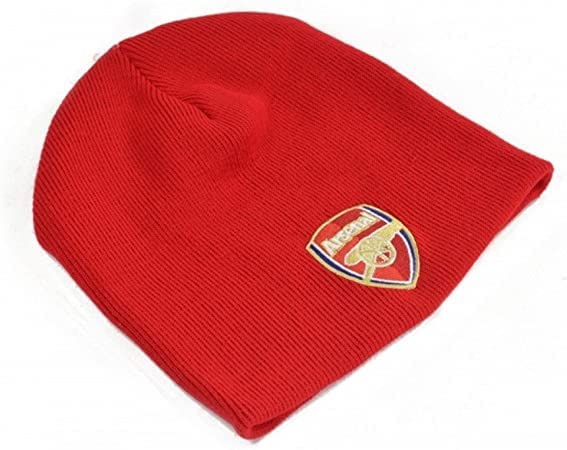 Bonnet Arsenal FC rouge en maille confortable pour supporter du club