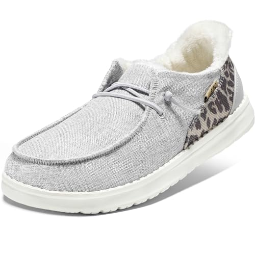 STQ Fur-Lined Orthopedic Slip Ons