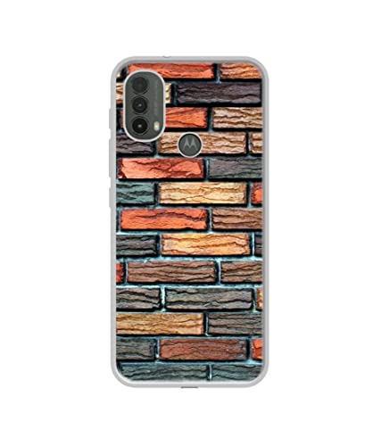 Image of Brick Wall Design Printed Silicon Soft TPU Back Case Cover for Motorola Moto E30 4G / E40 4G
