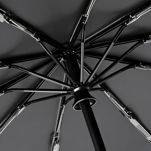 Parapluie automatique portable avec bande réfléchissante de sécurité pour trajets