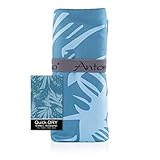 Antonio - Mikrofaser Strandtuch & Badetuch XXL 160 x 80 cm blau - Damen & Herren Strand-Handtuch & Badetücher schnelltrocknend, leicht groß - Microfaser Sport-Handtuch für Fitness, Yoga, Reise Wandern