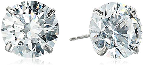 14K Gold 2cttw Swarovski Zirconia Round Stud Earrings
