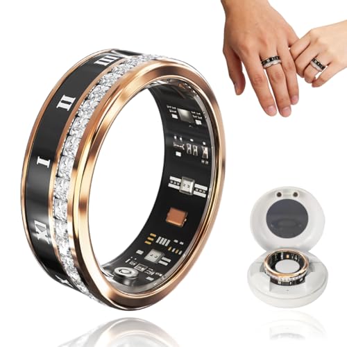 Smart Ring Health Tracker, Fitness Rings for Women, Men, Couple, Heart Rate, Sleep, SpO2, HRV, 128 Sports Modes, IP68 Wa - Detailed View