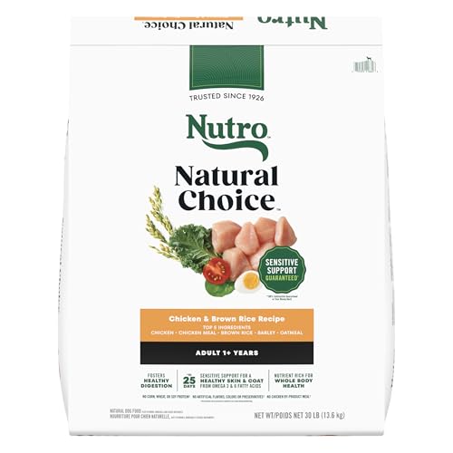 Nutro Natural Choice Adult Dry Dog Food, Chicken & Brown Rice Recipe, 30 lb. Bag