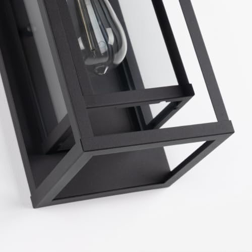 Image of mirrea 14 inch Modern Outdoor Porch Wall Light, Matte Black, 4 Pack