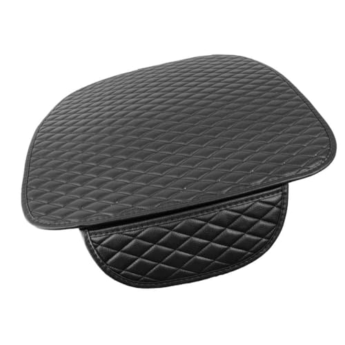Image of BROGBUS Car Seat Cover for Front Seats Universal Fit for Car, SUV & Sedan Anti-Slip Soft Cushioned Seat Cover with Storage Pocket, Black (2 Pieces)