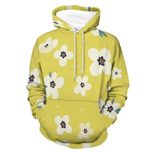Sweatshirt fleurs jaunes pull à manche longue pour vos sorties
