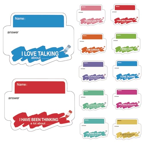 200 Pcs Name Tag Stickers Colorful Connect Stickers – 4