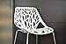 UrbanMod Modern Dining Chairs - Set of 4, Mid Century Modern, Stackable Plastic, White, Outdoor, Dining Room