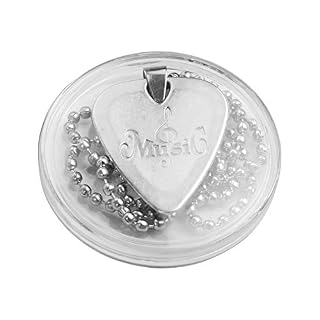 ABchat Metal Guitar Pick Necklace Zinc Alloy 1.2mm Thickness with Ball Chain (Color : Silver) - Les Beatles, Paul McCartney, John Lennon, RIngo Starr, George Harrison ABchat Metal Guitar Pick Necklace Zinc Alloy 1.2mm Thickness with Ball Chain (Color : Silver) – Image 3