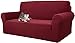 Pokrowce na kanapę Najnowsze pokrowce na sofę w kratkę, rozciągliwy poliester Spandex Sofa narzuty Wymienne antypoślizgowe ochraniacze na meble (kolor: czerwone wino, rozmiar: 3 osobowa/sofa)