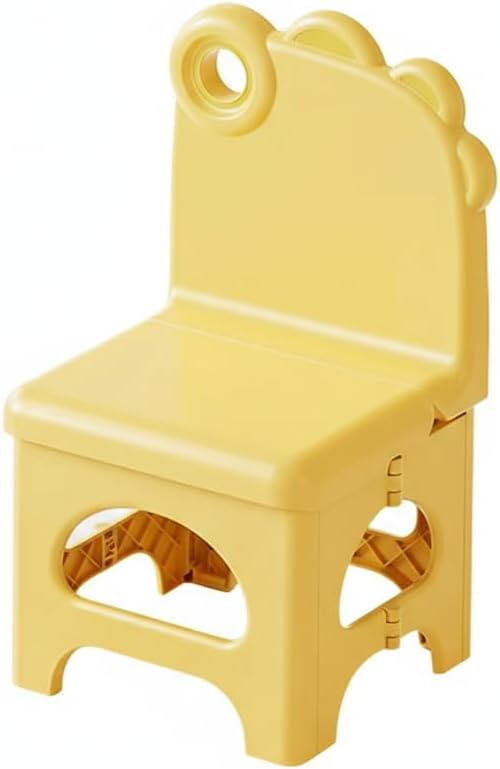Toddler Chair, Ergonomic Kids Chair, Durable and Sturdy Small Plastic for Toddlers 1–3 (Yellow)