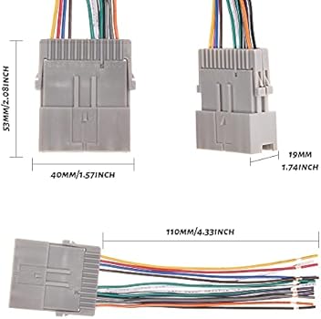 Stereo Radio Wiring Harness Antenna Adapter Replacement for ...