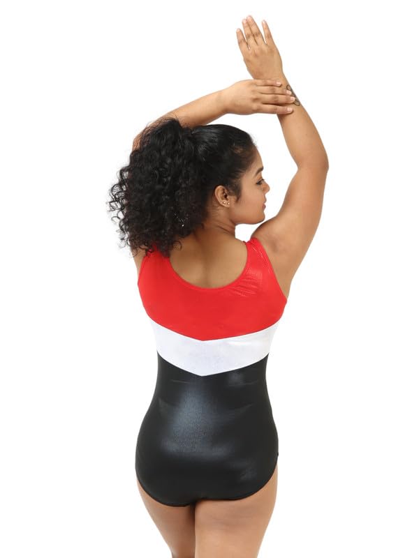 Image of IKAANYA Girls /Women Sleeveless Leotard - Ideal for Gymnastics, Dance, Yoga, Acrobatics or Performance (Toddlers, Kids, Adults)