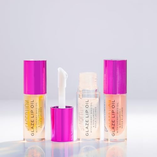Image of Revolution Beauty Glaze Lip Oil, Hydrating & Nourishing Formula, Infused with Vitamin E & Hyaluronic Acid, Getaway Terracotta, 4.6 ML