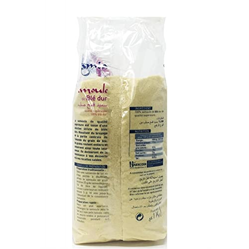 Samia – Samia – Sémola fina de trigo – 1 kg – Tradición culinaria africana – especias saladas – 4 unidades