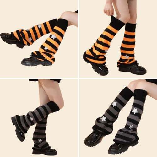 Kawaii Leg Warmers for Women,Cute Y2k Leg Warmers Baggy Leg Warmers Wide Legged Pile Socks for Women Girls4