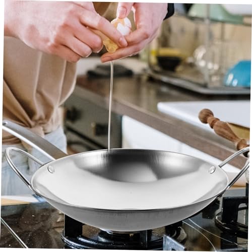 Wok de acero inoxidable doble asa Mobestech 2 piezas miniatura 7