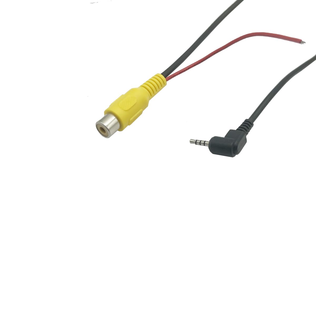 Seadream 2.5mm to RCA Female Cable with Trigger, 2.5mm Angle Reversing Camera Male Plug to RCA Cable Video AV Input Adapter Cable