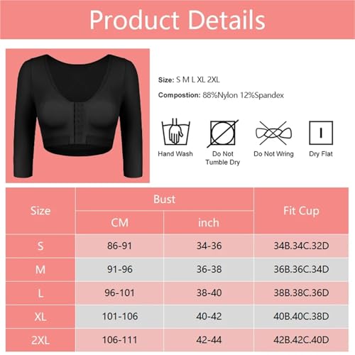 Gaine bras flasques solution avec ce body shaper compression avant noir en M - 7