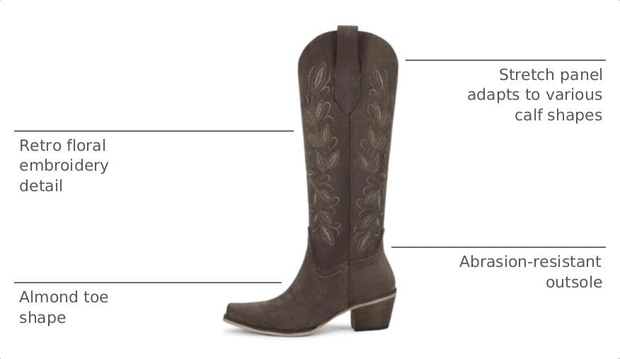 Image of wetkiss Women's Knee High Cowboy Boots
