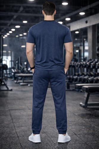 Image of Mack Jonney Men's Polyester Lycra Tracksuit | Lightweight Sports & Gym Wear | Comfortable Running & Training Track Suit for Men-MJ-184