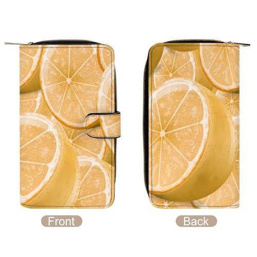 Deliciouss Yellow Lemon Long Wallet for Women Men Purses Coin Pouch Credit Card Holder Organizer3