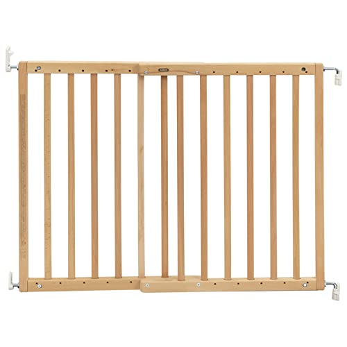 ABUS Treppenschutzgitter/Türschutzgitter für Kinder und Babys - JC9220 NIC - 63 bis 103,5 cm breit - aus unbehandeltem Buchenholz ABUS Treppenschutzgitter/Türschutzgitter für Kinder und Babys - JC9220 NIC - 63 bis 103,5 cm breit - aus unbehandeltem Buchenholz