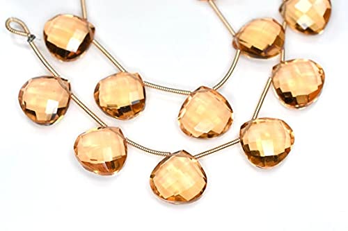 Quartz impérial azur de 14mm taillé en cœur briolette LKBEADS pour joaillerie fine