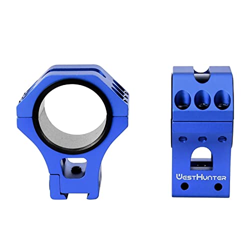 WestHunter Optics Precision 11 mm Dovetail Scope Rings, 1 Inch 30 mm 34 mm Tactical Scope Mount, Blue, 34 mm / 30 mm / 1 inch Tube - Image 3
