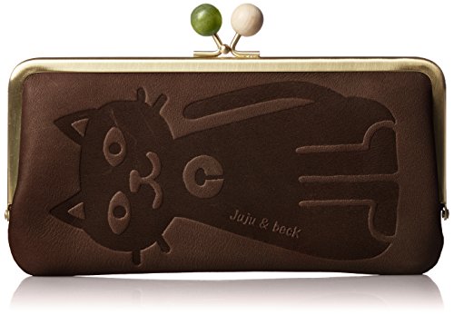 [ボックス21] ジュジュ&ベック」がま口型長財布 0331312 チョコ