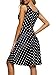 HUHOT Slimming Dresses for Curvy Women with Belly Dress with Pockets for Women Black Polka Dot Dress Fit and Flare Midi Sundresses