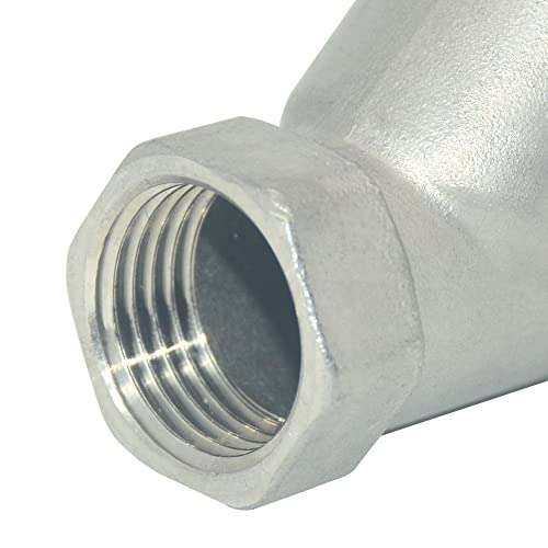 Image of 1 /2 inch WYE Strainer Mesh Filter Valve,800WOG Y-Spring NPT Female Check Valve,Stainless Steel SS316 CF8M