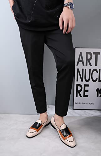 Santimon Mens Monk-Strap Loafers Casual Formal Business Shoes Moccasins Smoking Slipper 6