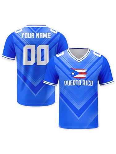 Custom 2025 Puerto Rico Flag Football Jersey Men Youth Women Kid Soccer Shirts Jerseys Tee Stitched Printed Logo Name Number Fans Gift S-7XL