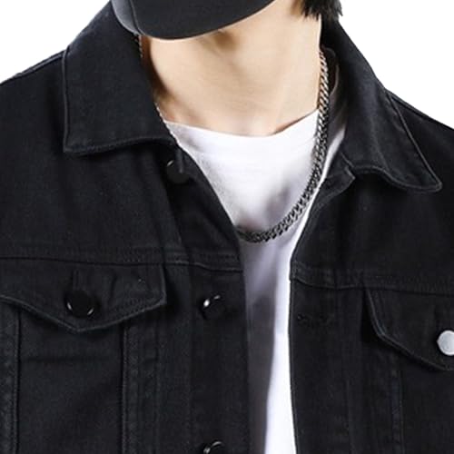 Chaqueta de mezclilla slim para hombre manga larga miniatura 2
