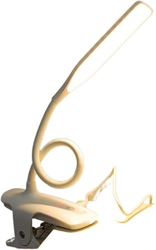 ALASSE Reading Lamp, LED Table Desk Lamp USB Study Light Dimmable Touch Sense Flexible Folding Clamp Home Appliance Office Bedroom Eye Caring